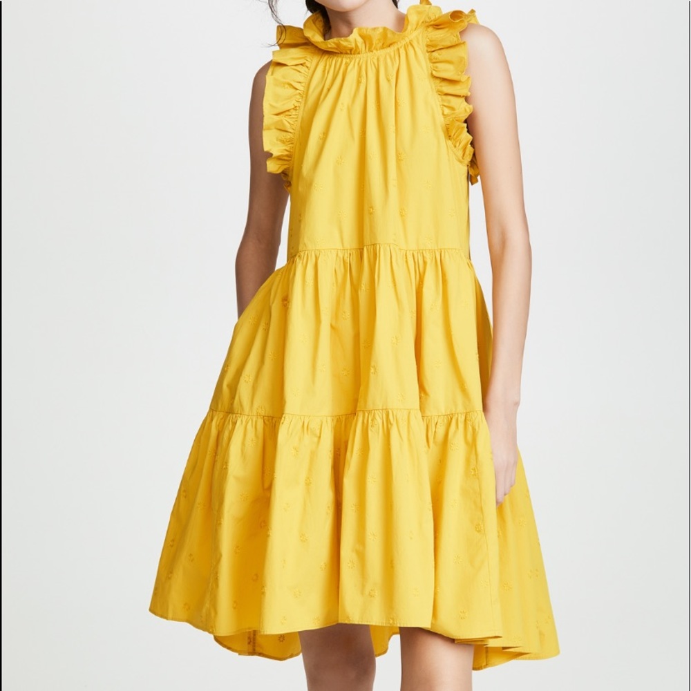 Ulla Johnson Tamsin dress size 4 in yellow